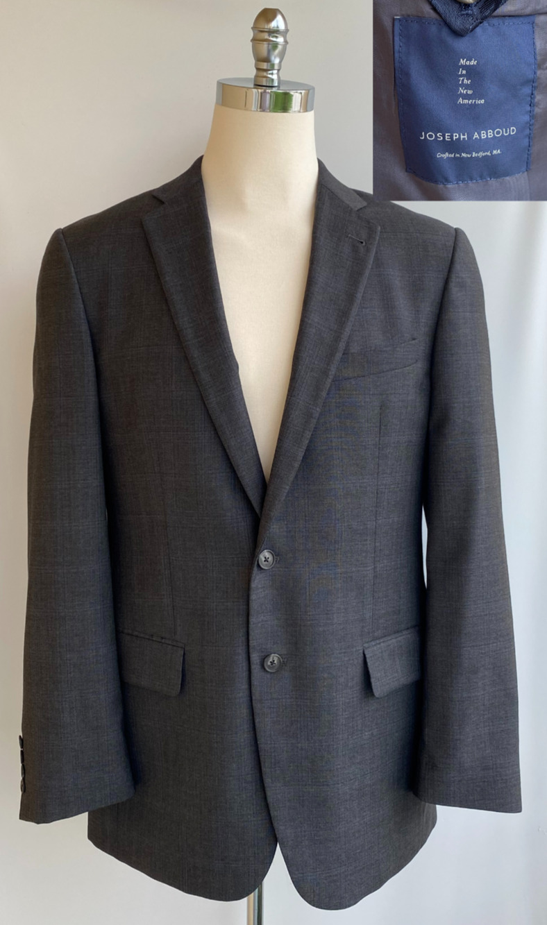 Joseph Abboud Mens Blazer Sport Coat Wool Two Button Casual Jacket Slim Size 42L